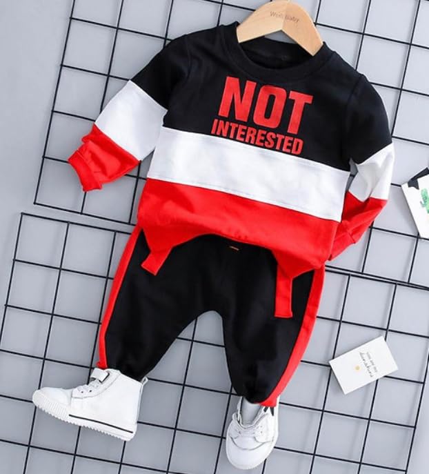 Ameeha Kids Winter Wear Casual Clothing Set for Baby Boy Girl (4 Years-5 Years, Red-Not) 1