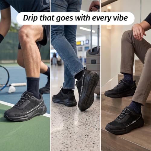 Image of YOHO Men's Sneakers Jipsi | Stylish, Comfortable, Anti Skid & Breathable | Walking, Jogging & Lace Up Casual Sport Shoes for Man /Gents