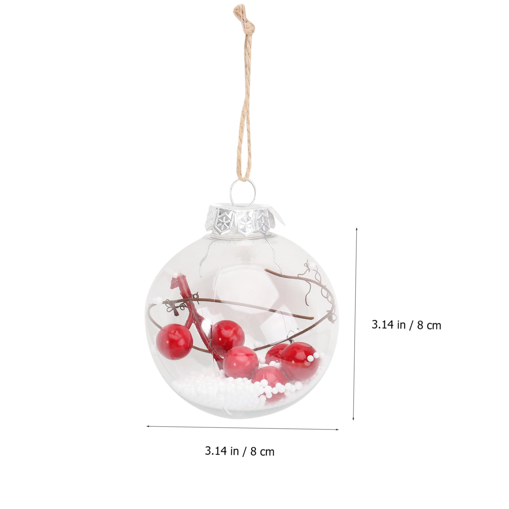 Ciieeo 3 Set 5 Pezzi Di Natale Trasparente Palla Di Natale Trasparente Riempibile Ornamenti Palla Decorazioni Per L'Albero Di Palla Infrangibile Omaggi Di Palla