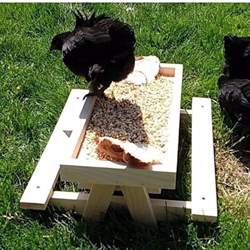 Mesa de Piquenique de Frango - Grande kit de alimentador de frango DIY,Mesa alimentadora de aves fác