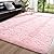 Toneed Pink Fluffy Bedroom Area Rug 5 x 8 Feet Clearance Modern Area Rugs for Boys Girls Kid Living Room College Dorm Nursery Home Decorations Carpet