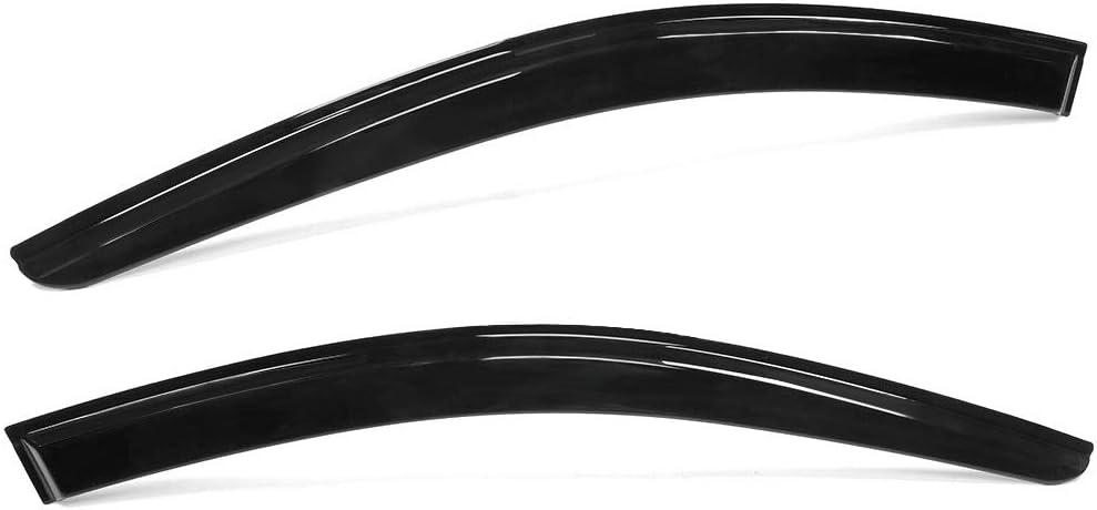 IKON MOTORSPORTS Tape on Window Visors Compatible with 2006-2013 Lexus IS250 IS350 & 2008-2014 is F, Dark Smoke Slim Style Acrylic Car Rain Guards Window Wind Deflector Shade