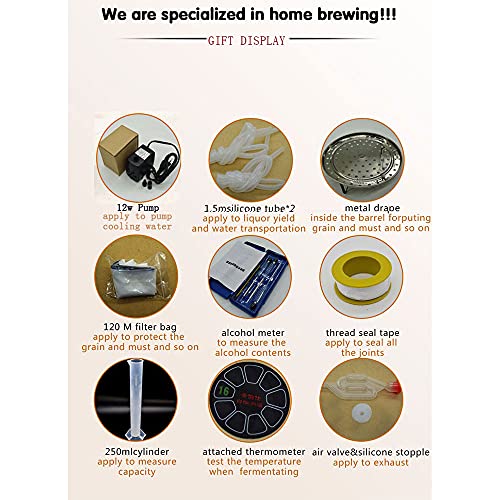 20L Distiller Brewing Mashine Home Brewing Liquor Brandy Bodka Distiller ?Comprises Brewing Accessories
