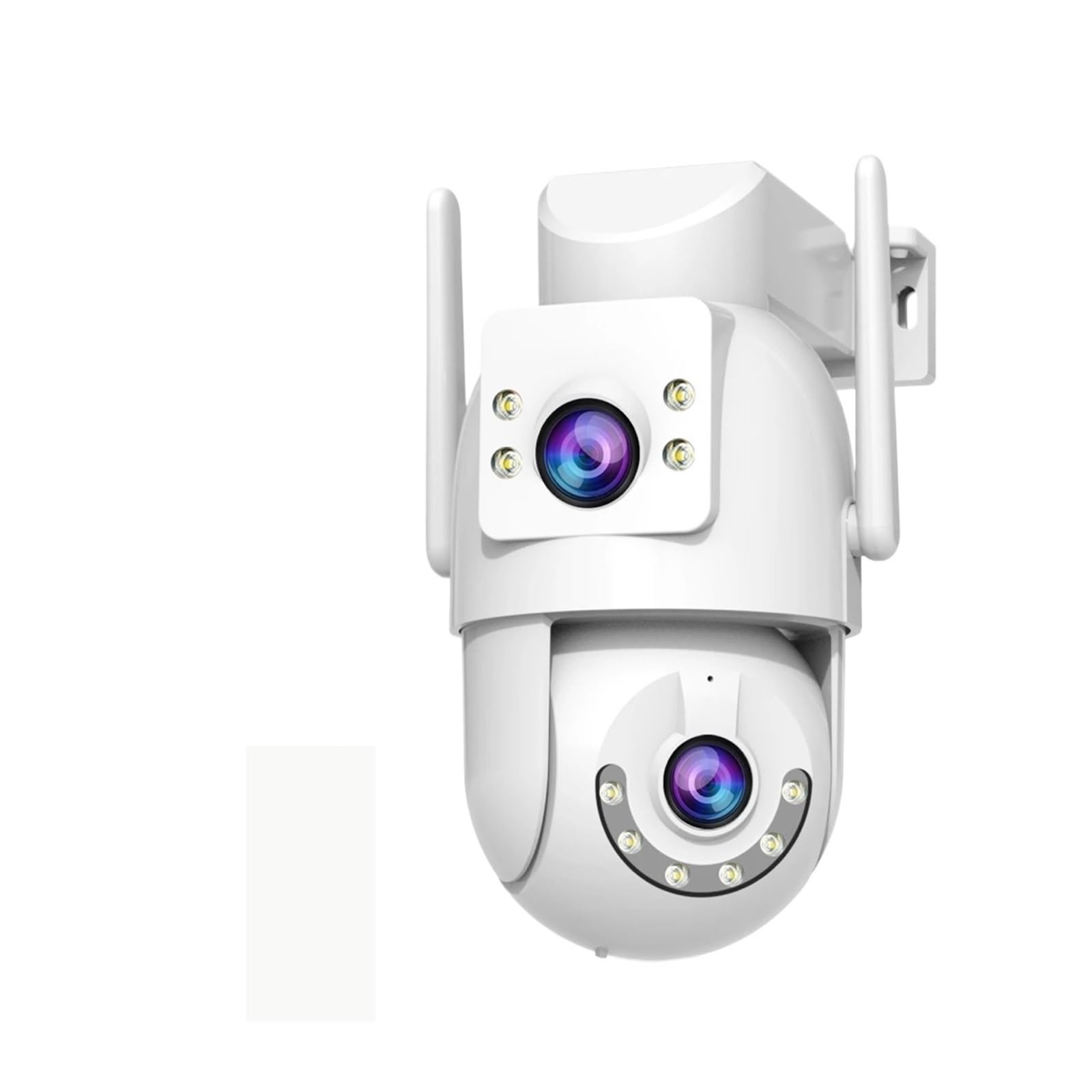 Telecamera PTZ 4K HD 5G Wifi Telecamera esterna 4MP Doppia lente Doppio schermo Monitoraggio automatico Telecamera IP Protezione di sicurezza Sorveglianza CCTV(UK PLUG_6MP NO CARD)