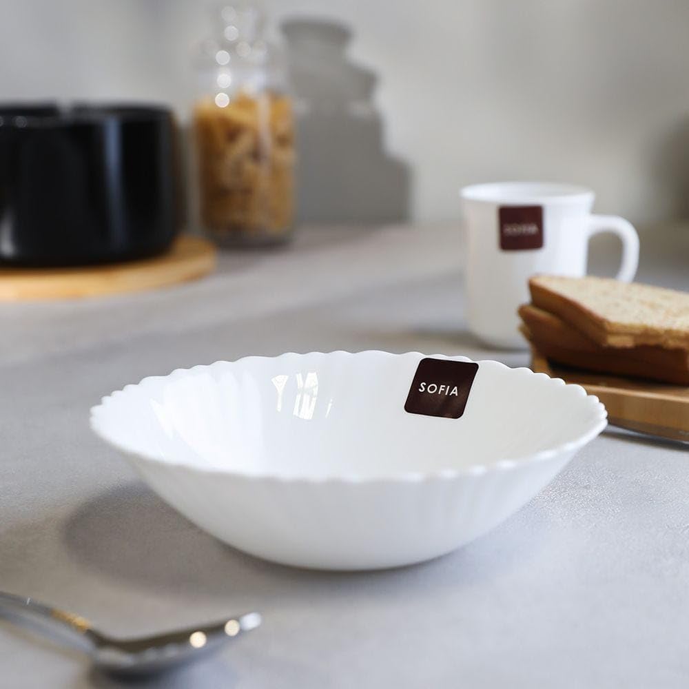 Danube Home Sofia Opal Bowl 19X5Cm White