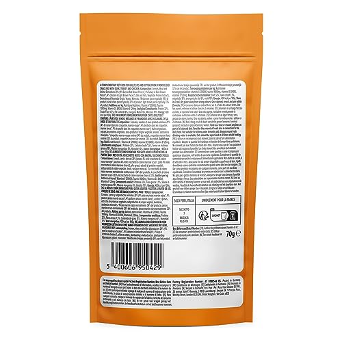 by Amazon - Katzensnacks - Mischung mit Ente, Truthahn und Huhn, 70 g