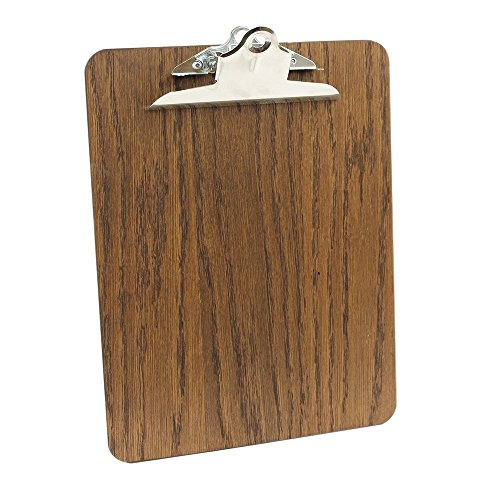 Chalkboards UK Premium Klemmbrett, Holz, dunkle Eiche, 34 x 24 x 0.4 cm Cover