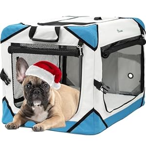 YITAHOME Pet Soft Dog Crate, Foldable Travel Dog Crate, Folding Pet Carrier, 66 x 45.7 x 45.7 cm