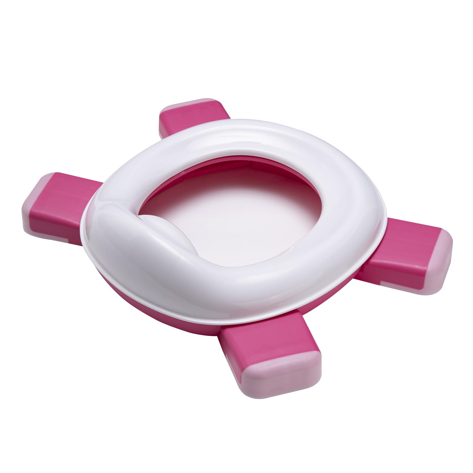 Warmiehomy Portable Travel Potty for Toddlers Kids Baby Foldable Potty Training Toilet Seat for 1-4 Years Boys Girls Indoor Outdoor Carry Potty Travel Toilet with 60pcs Cleaning Bags, Pink - Image 3