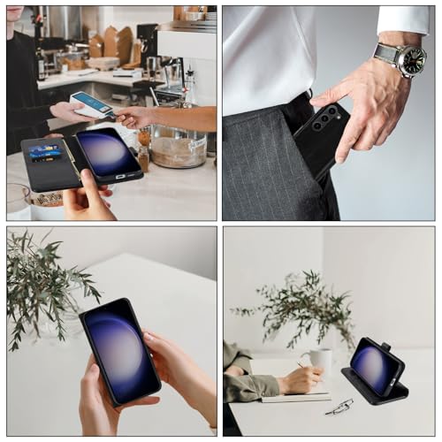 Funda Piel Tapa Samsung Galaxy S23 elegante con acabado texturizado 3