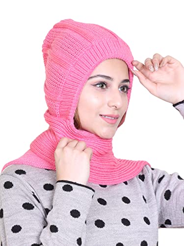 Image of Gajraj Unisex Soft Knitted Winter Warm Woolen Cap with Woolen Lovely Muffler|Fur Cap with Muffler