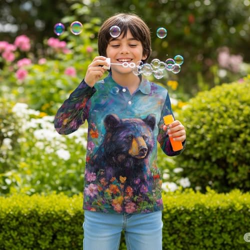 HUIACONG Boys Girls Long Sleeve Shirts for Kids Children Under Shirts4