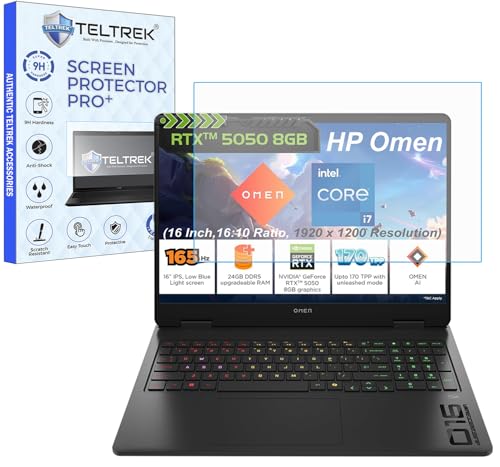 Image of ScreenGuard Compatible With HP Omen (16 Inch, 40.6cm, 16:10 Ratio, 1920x1200 Resolution Laptop) Flexible Fiber 9H Hardness Screen Protector Not a Tempered Glass,