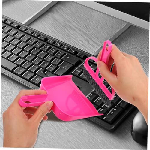 LOORGVEL Mini Besen Kehrschaufel Set Klein Weiche Borsten Staubentfernung Handfeger Kompaktes Design Tragbar Für Tisch Bett Auto Desktop Reinigung – Bild 6