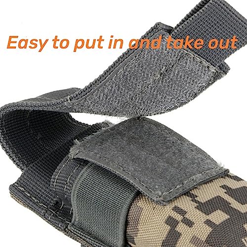 ACEXIER Outdoor Jagd Messer Holster Molle Taschenlampe Beutel Fackel Halter Fall Magazin Tasche Militär Pistole M5 Taktische Taschenlampe Tasche (Black)