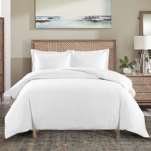 Royal Tradition Solid 650 Thread Count Cotton Blend Twin/Twin Extra Long (Xl) Duvet Cover Set (White) Includes: 1-Duvet/Comforter Cover And 1-Pillow Sham #TOP1