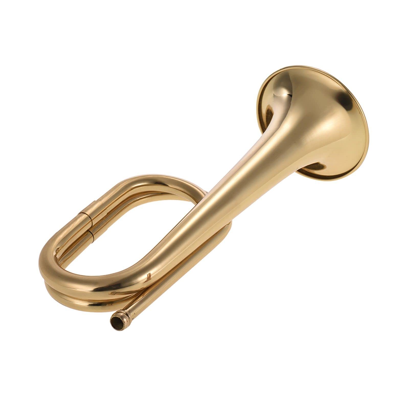 VSOLS B Flat Bugle Rufen Sie Trompete Messing mit Mundstück for Schulbandorchester an (Color : Gold)