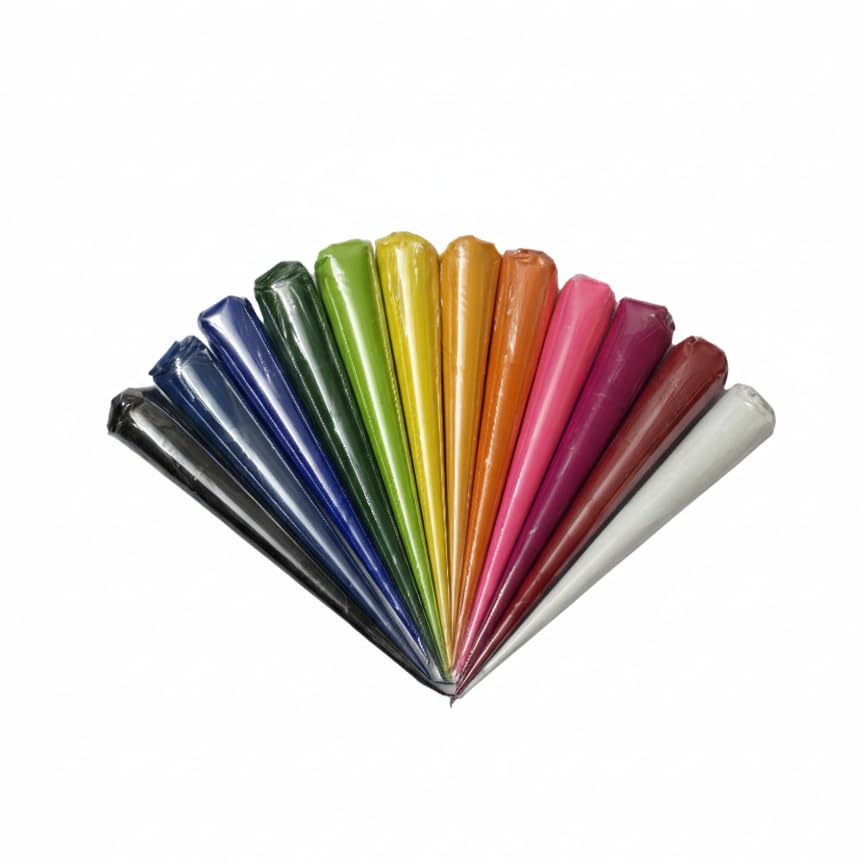 Multicolor Ceramic Art Cones (Pack of 12) | Ready-to-Use Wet Paste for Lippan Art, Rangoli, Mandana Art, Texture Art, Pottery, Liner, DIY Crafts & Festive Decoration-image-42