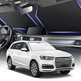 SINGARO 300T Universal Car Windshield Sun Shade, Foldable Reflective for Windshield & Window Shades with Overlapping Design, Car Interior Accessories (55' L x 26.7' W)