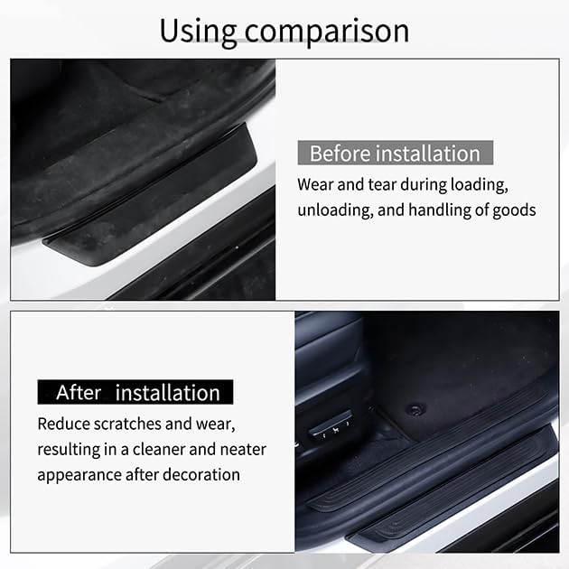 4PCS Automotive Entry Guard for Lincoln Corsair 2020–2025 2026 C2, Rubber Material, Non-Slip Door Sill Protector, Waterproof Vehicle Step Guard, Easy to Install