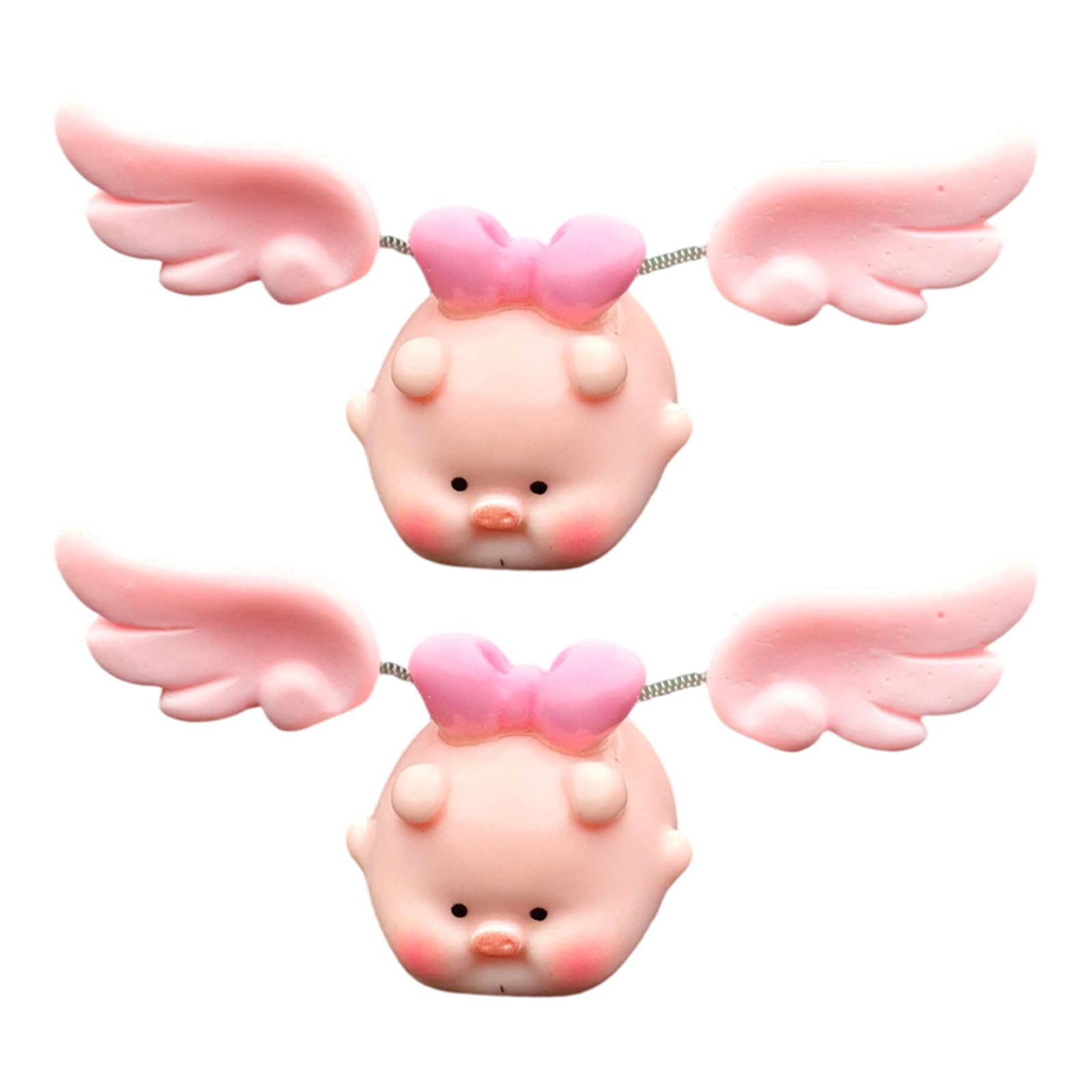 Mllepjdh Swing Pigs Statue Miniature Wobbling Shaking Animal Figurine for Vehicle Interior Decors and Offices Desk Accessories Resin Animal Desk Toy