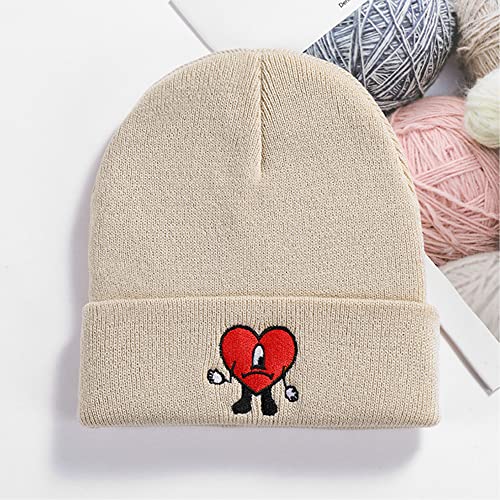 Unisex Knit Hats Beanie, Rabbit Bunny Merch Knitted Thermal Caps For Men And Women, Winter Soft Chunky Warm Hat Beige #TOP1