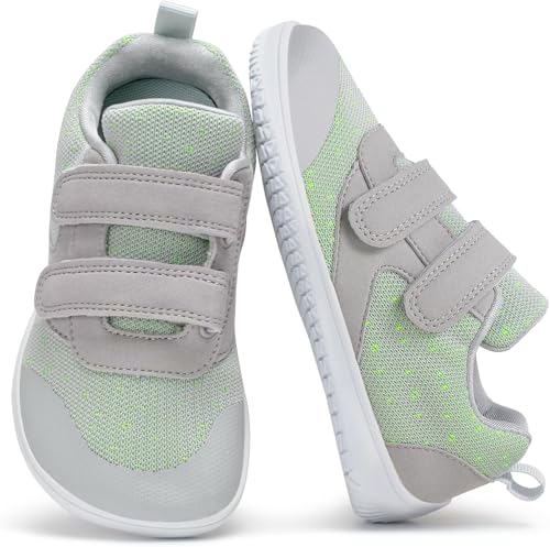 Lvnsdknerse Kinder Schuhe BarfußSchuhe Kinder Breite Minimalistische Mit Klettverschluss Junge MäDchen Laufschuhe FüR Fitness Traillauf Atmungsaktiv Leicht rutschfest Sneaker Komfortable 28/EU