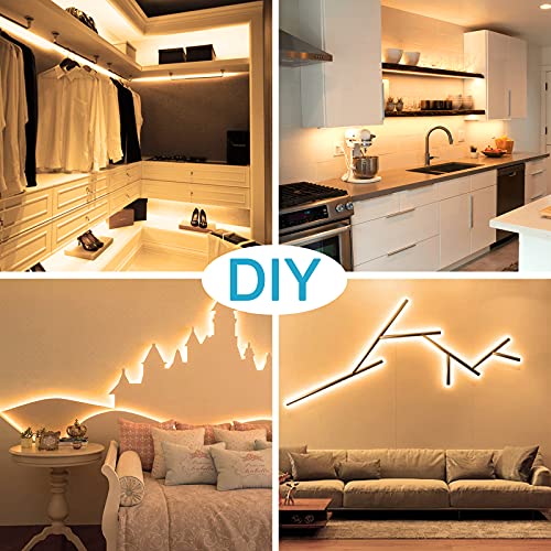 Image of Olafus 32.8ft LED Strip Lights Warm White, Dimmable Soft White Light Strip 3000K with Adhesive Clips, 12V 10M Flexible Led Lights for Bedroom Indoor Kitchen, UL Listed Plug, 600 LEDs 2835 (Pack of 3)