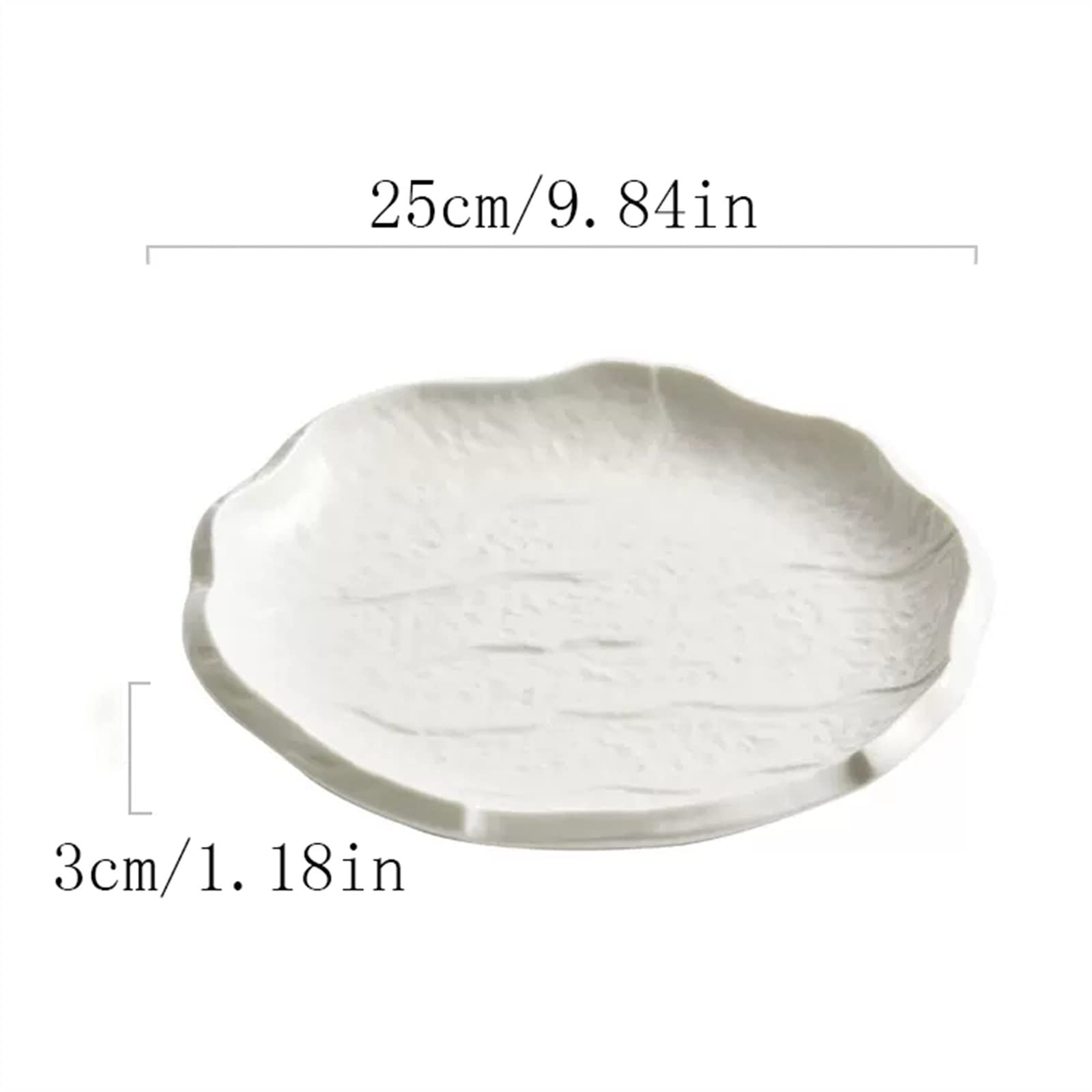 Obiadowe Talerze Chlebowe Biały talerz do jadalni Ceramiczny Nieregularny obiadowy Talerz naczyń deserowy Naczynia domowe Hotelowa kawiarnia Płaski Głęboki Talerze Kuchenne(Średni)