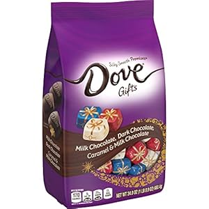 DOVE PROMISES Christmas Stocking Stuffer Milk, Dark & Caramel Chocolate Candy, 24 oz Bag