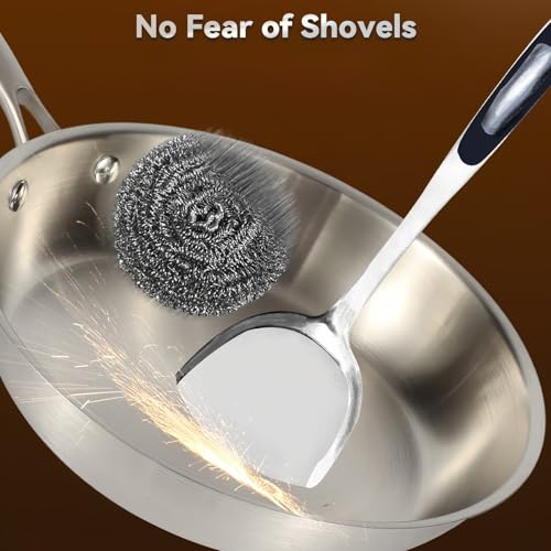 plplaaoo Stainless Steel Frying Pan, Oven Safe Induction Skillet, Stainless Steel Pan with Ergonomic Handle, Thickened Uncoated 3 Layers 304 Stainless Steels Skillet for Versatile Cooking(30cm) - Image 8