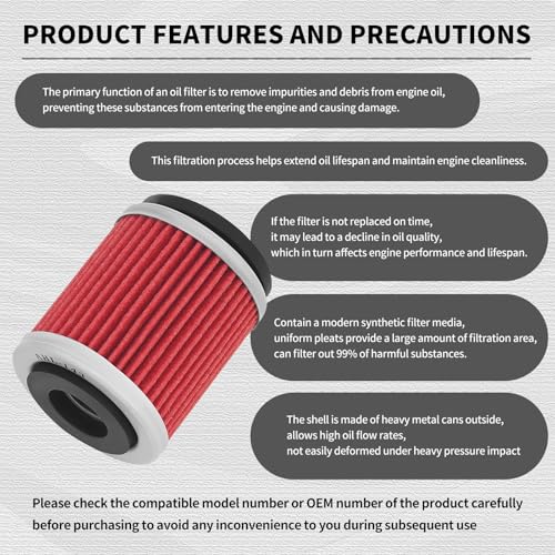 Image of AHL 143 Oil Filter 3UH-E3440-00 Compatible with Yamaha TTR125LE 124 2017 TTR225 225 2000-2004 TTR230 223 2005-2017 2020 TW125 125 1999-2004 TW200 196 2007-2020 XC125TR Cygnus R 125 1995-2003,2 pack