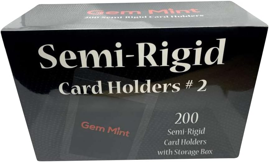 200ct Semi Rigid Card Holders #2 - Gem Mint Supplies