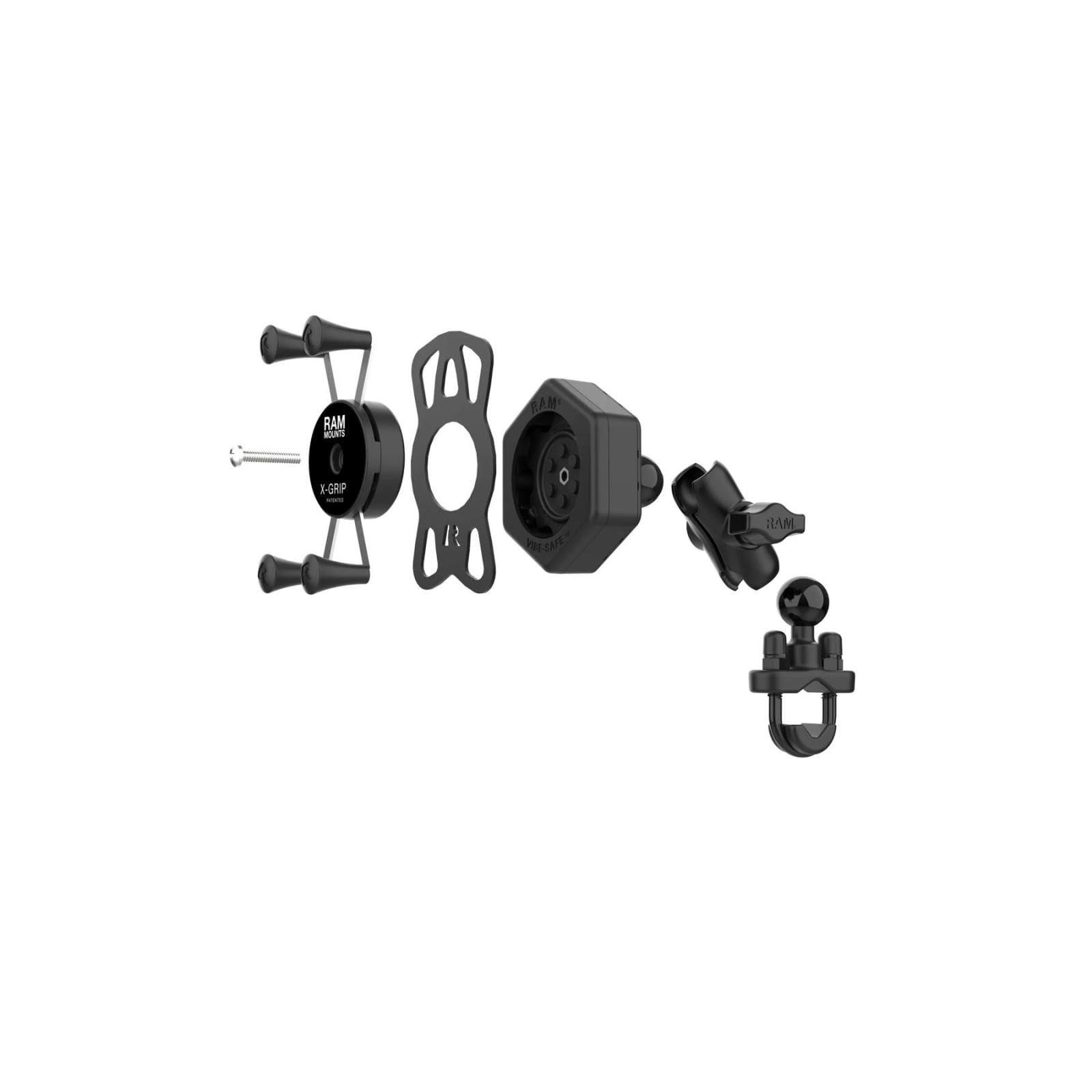 Amazon | ラムマウント(Ram Mounts) 防振Xグリップ(S)＆U字クランプ
