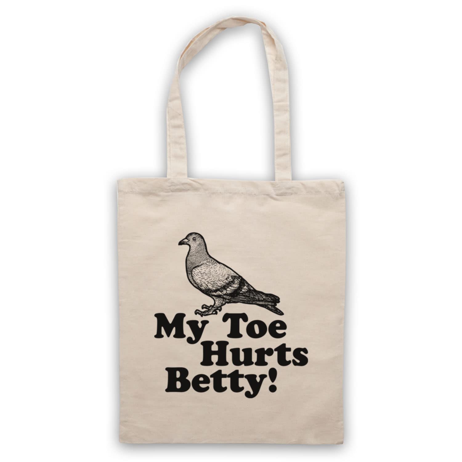 Wood Pigeon Bird Call My Toe Hurts Betty Radcliffe Maconie Tote Bag, Natural