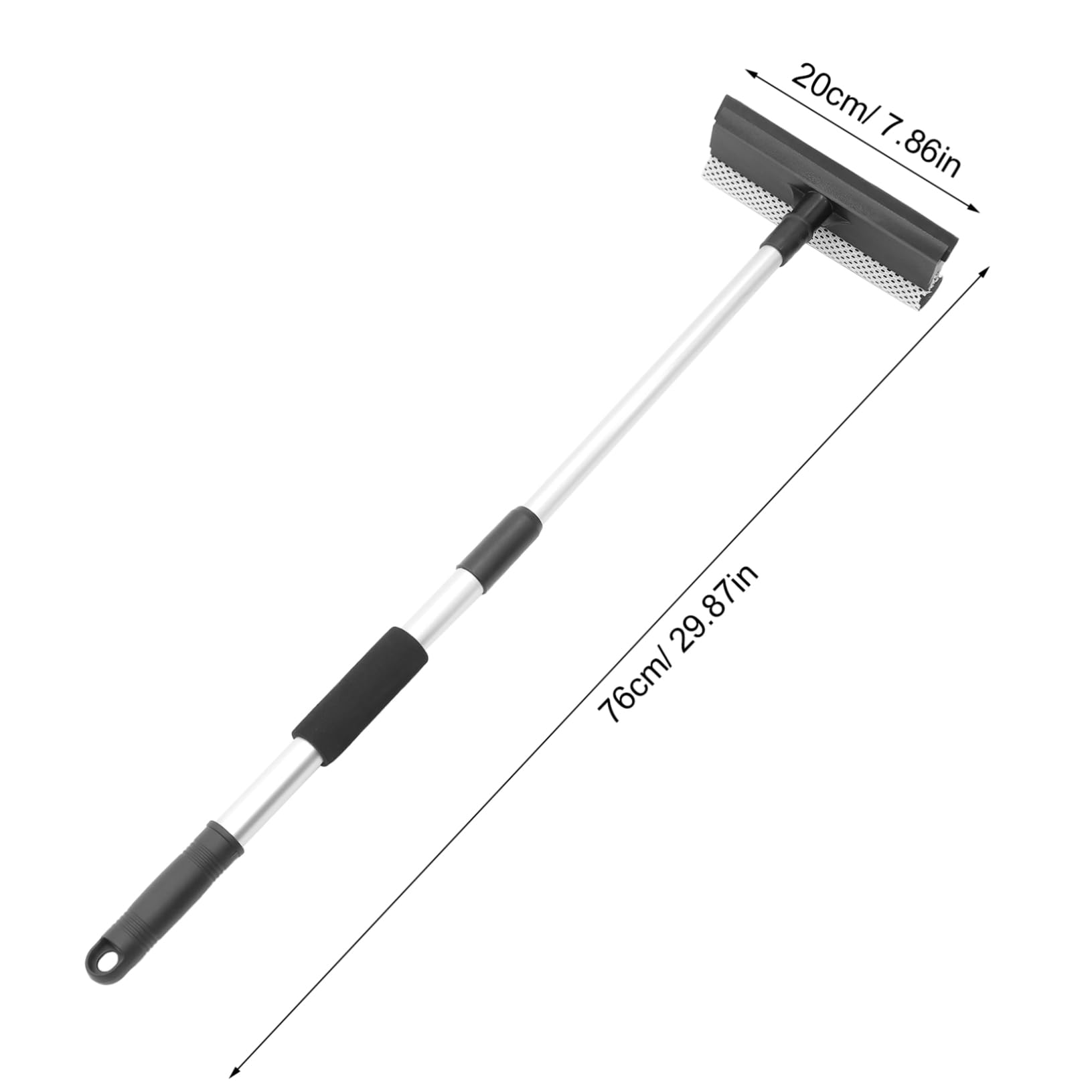ABOOFAN Multi-Function Car Windshield Squeegee Telescopic Handle Double-Sided Brush Window Cleaner Tool for Auto and Home