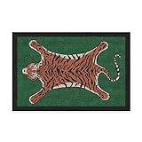 RUGGABLE x Jonathan Adler Machine Washable Modern Area Rug – Tiger Emerald 2x3, Stain-Resistant, Non-Slip – Small Rugs for Living Room, Bedroom, Hallway, Entryway & Bathroom–with Standard Pad