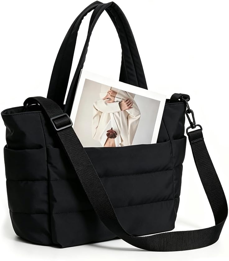 Bolsa Feminina Tote Puffer Leve Grande com Alça Transversal Bolsa Feminina Tote Puffer Leve Grande com Alça Transversal