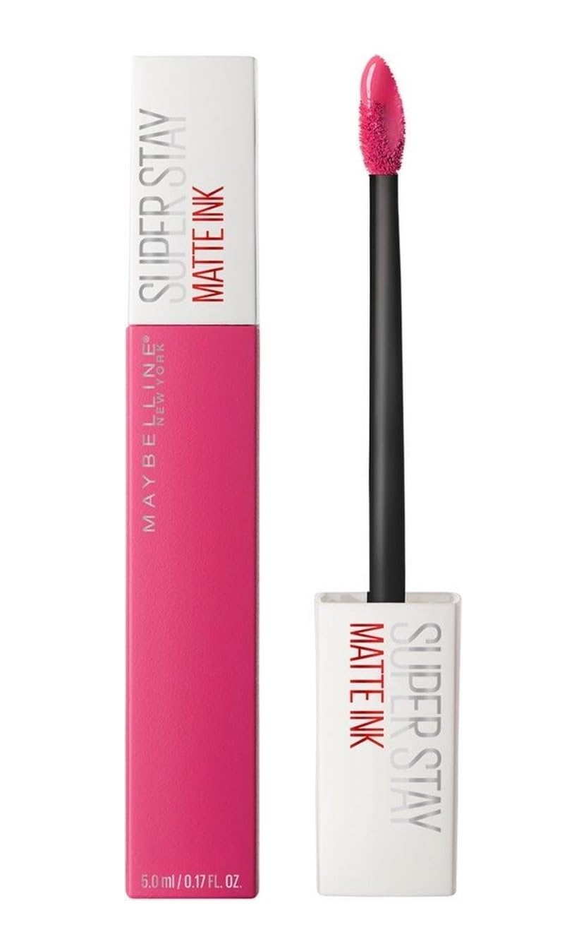 Maybelline New York, SuperStay Matte Ink, Pintalabios Mate de Larga Duración, Tono 30 - Romantic, Fucsia