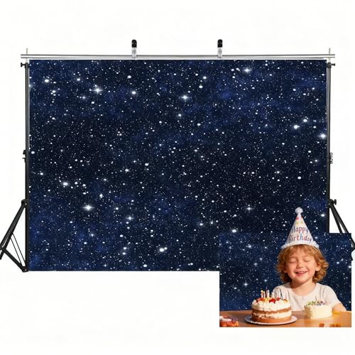 Fondo fotográfico 10x10ft cielo estrellado para niños miniatura 1