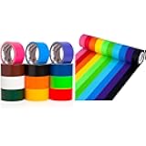 Craftzilla Colored Duct Tape 12 Pack and Masking Tape, 10 Pack Bundle