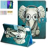 Dteck Case for iPad Pro 11 Inch 2021/2020/2018,Also fit iPad Air 4th 10.9',PU Leather Multi-Angle Viewing Stand Protective Folio Smart Wallet Cover with Auto Wake/Sleep Feature,Doctor Elephant