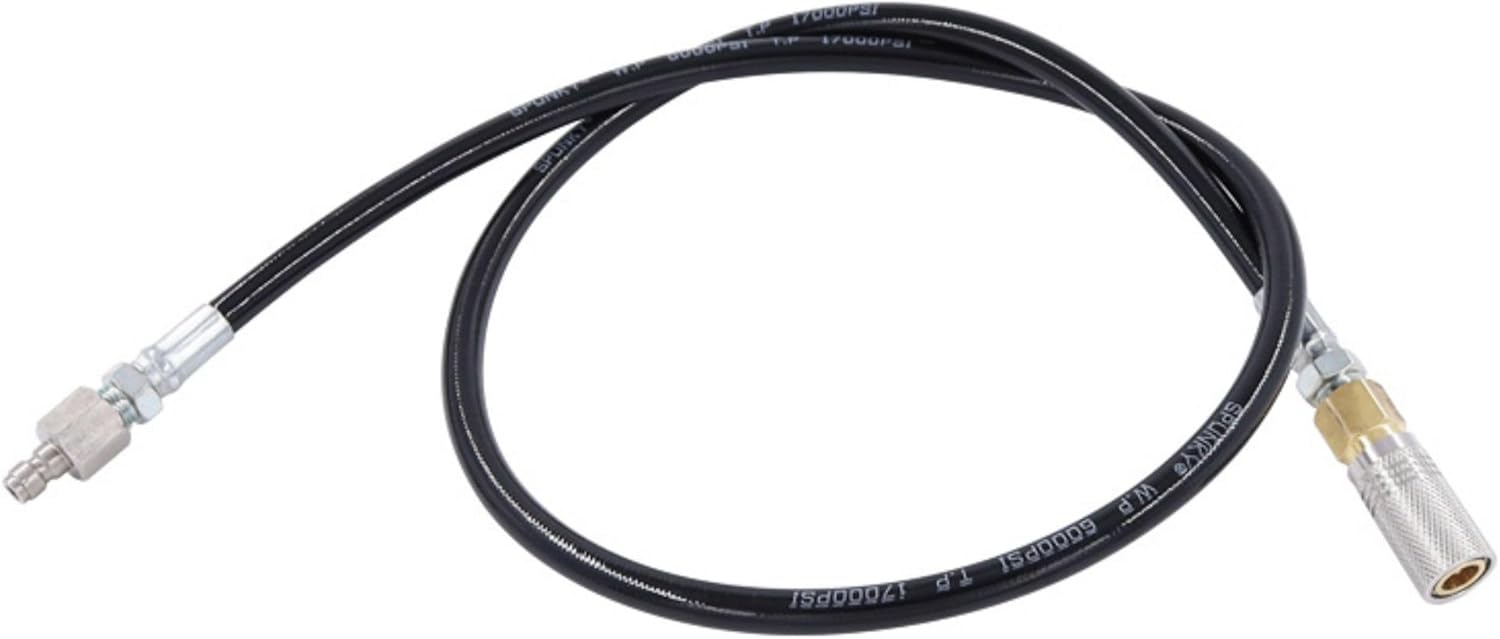 TUXING 4500Psi Pcp Paintball Airsoft Fill Whip Hose Extension,36" DN2 Microbore Hose Air Filling Station Charging System with Foster Quick-Detach Hose Assembly Male to Female - Image 3