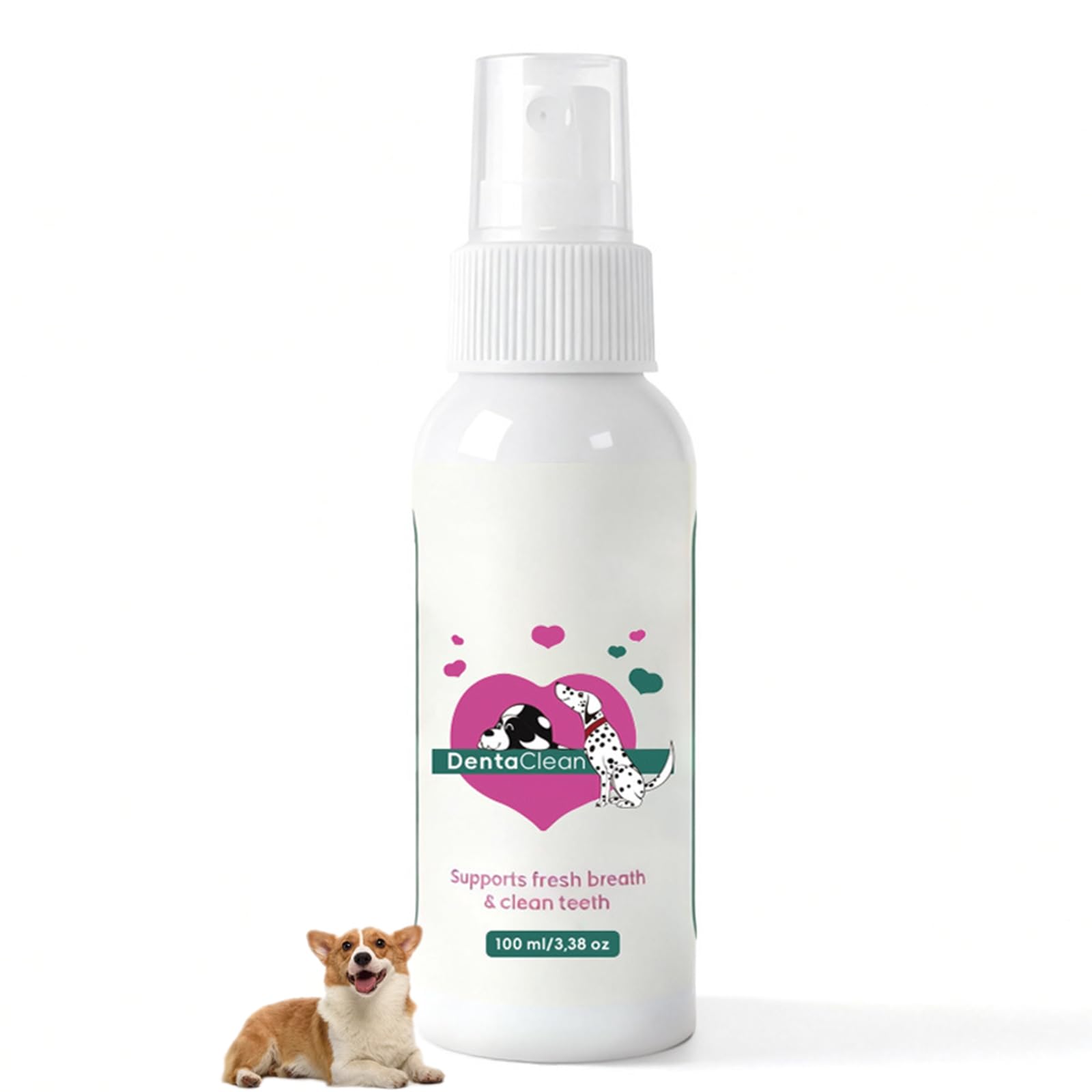 Breath Freshener for Dogs & Cats, Dog Plaque Remover for Teeth, No-Brush Tartar Remover, Supports Daily Dental Hygiene, Easy to Use Oral Care Spray