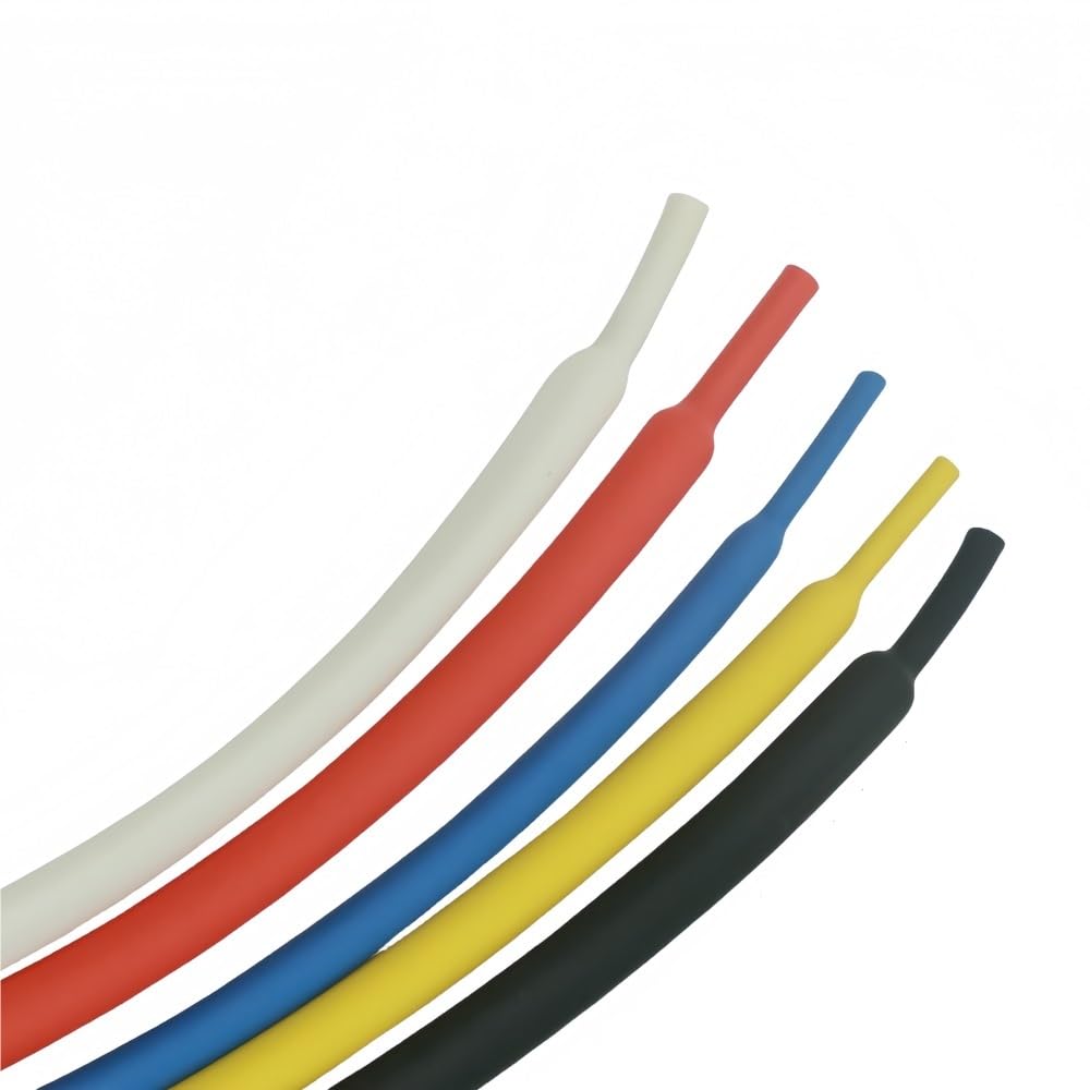 1 gaine thermorétractable électrique 3:1, tube thermorétractable avec revêtement adhésif, diamètre du tube: 2,4 à 25,4mm(Black,6.4mm,200m)