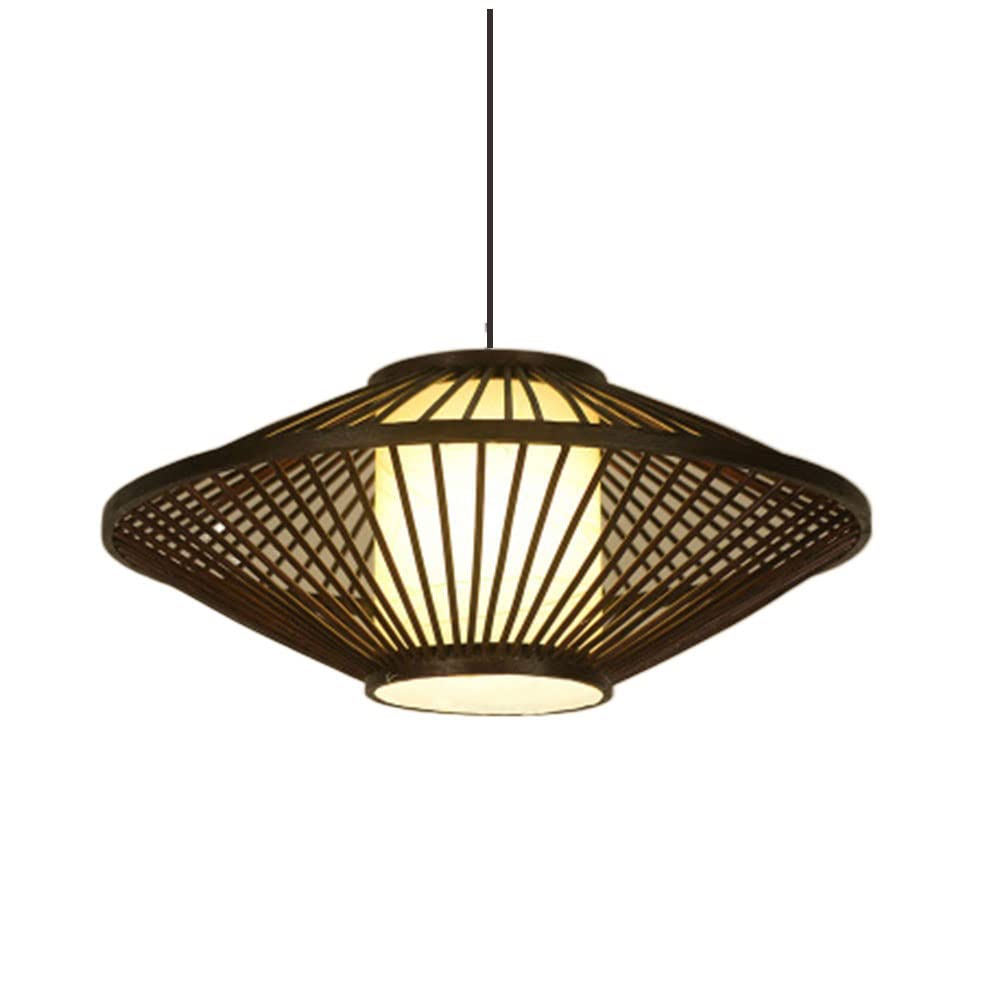Lampe suspendue de restaurant lustre de plafond moderne en bambou pour table à manger