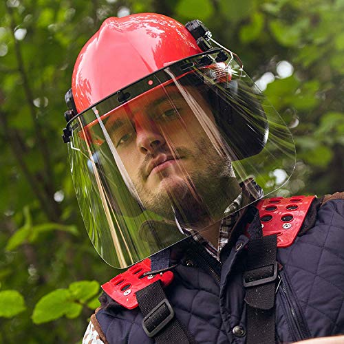 NoCry 6-in-1 Industrial Forestry Safety Helmet and Hearing Protection System with Two Protective Visors
