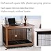 YPDOPORA Dog Crate Furniture,Wooden Dog Crate,Decor Pet House Kennel with Removable Trays and Lockable Wheels,Indoor Pet Crate End Table for Small Dog,The Top Floor Can Be Used to Store Items,B,M