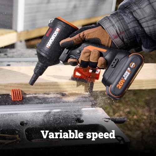WORX Cordless Blower/Inflator, 20V 39 CFM 470 MPH Brushless High Speed Portable Dust Cleaner for Workshop, Lawn, Yard, Home, Lightweight Handheld Blower, Battery and Charger Included,WX099L PowerShare by WORX - Image 5