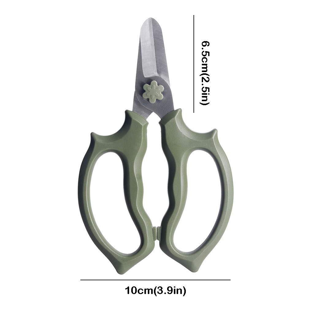 Cesoie per Fiori da Giardino Strumenti per potatura Cesoie a Testa Larga in Acciaio Inossidabile Forbici multifunzionali Strumenti Floreali Rosa Cesoie per potatura Bypass (A)